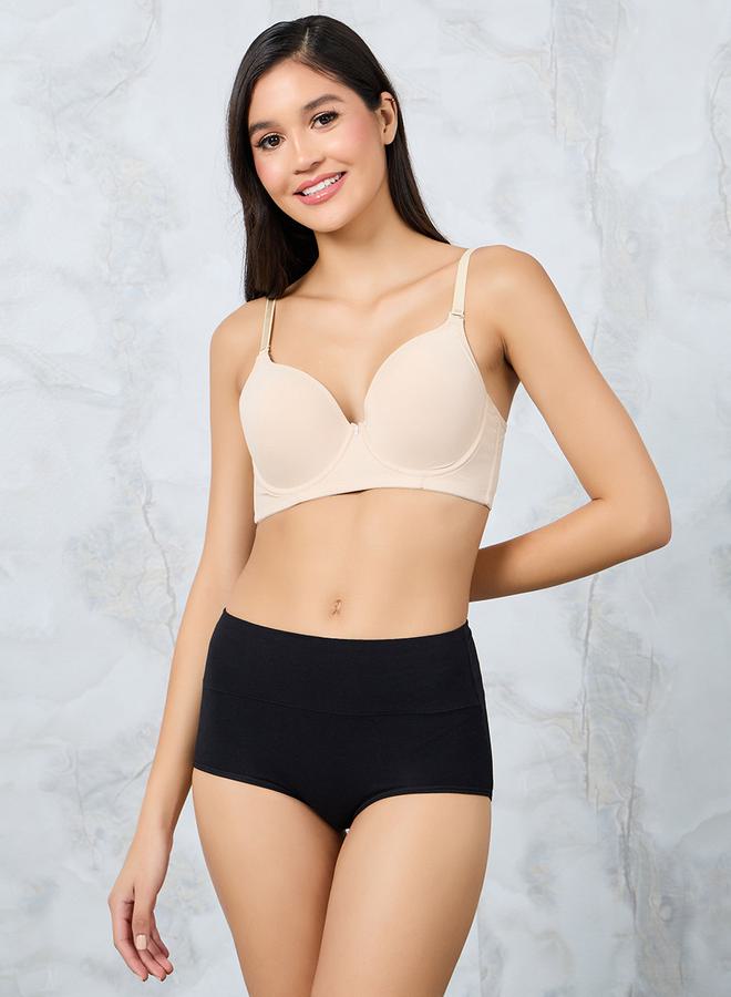 Styli Pack of 5 - Cotton Wide Waistband Solid Shorts - Image 2