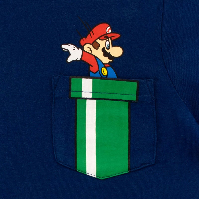 Super Mario Boys' T-Shirt Blue Size 6 - Image 5