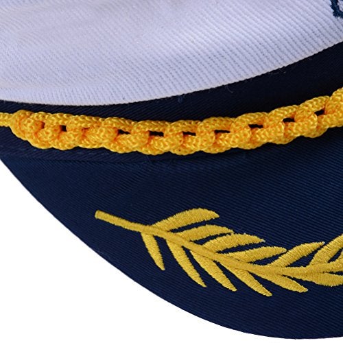 Welecom Sailor Captain Hat Embroidery Boat Ship Sailor Hats Adjustable Navy Hat Children - Image 3