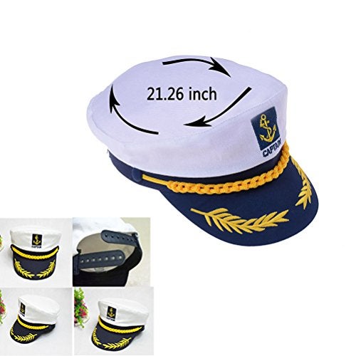 Welecom Sailor Captain Hat Embroidery Boat Ship Sailor Hats Adjustable Navy Hat Children - Image 2