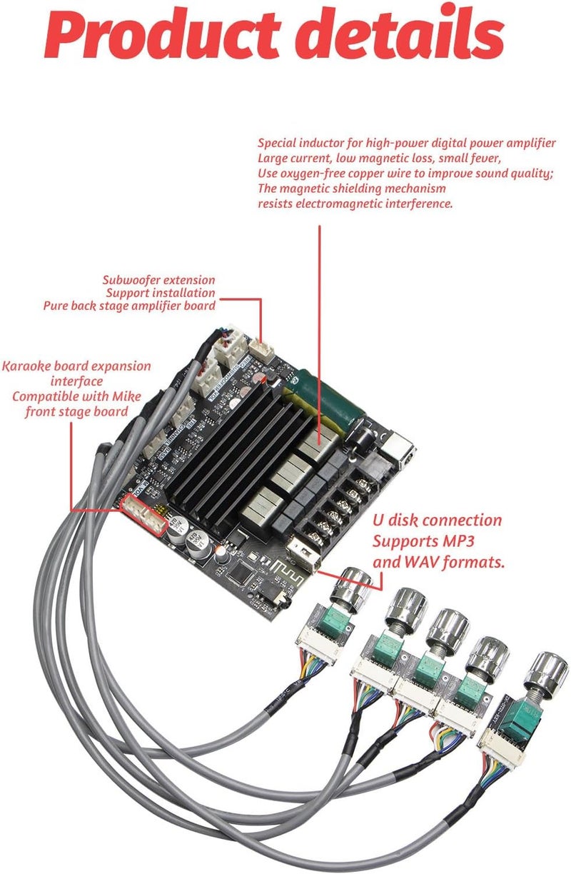 Ready varied options YWBL-WH Amplifier Module, 100W 200W 2.1 Channel Sound Power Amplifier Board with AUX USB Input, for Home Theater Speaker System Classic trendy design picks Ventilated design Stable local goods source Easy assemble Fast intercity distribution No overseas transit wait Light & heavy use compatible Practical build Natural material New residential zone delivery Simple practical structure All climate suitability Precision processed material All usage compatible Easy store & transit build Quick available purchase options Market aligned local stock Trendy budget practical design Repeated detach compatible build Gulf popular simple design Multi-goal comprehensive design Diverse operation compatible Pre-stock well-packed goods Multi-hub shipment dispatch - Image 5