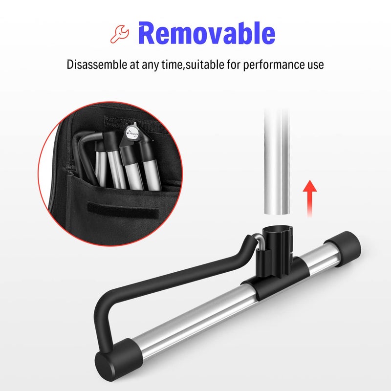 Donner Guitar Stand, Adjustable Folding Acoustic Electric Guitar Stands Floor, Classical Metal Travel Stand for Bass Mandolin Bass Banjo Ukulele (Silver) - DS-1 - Image 4