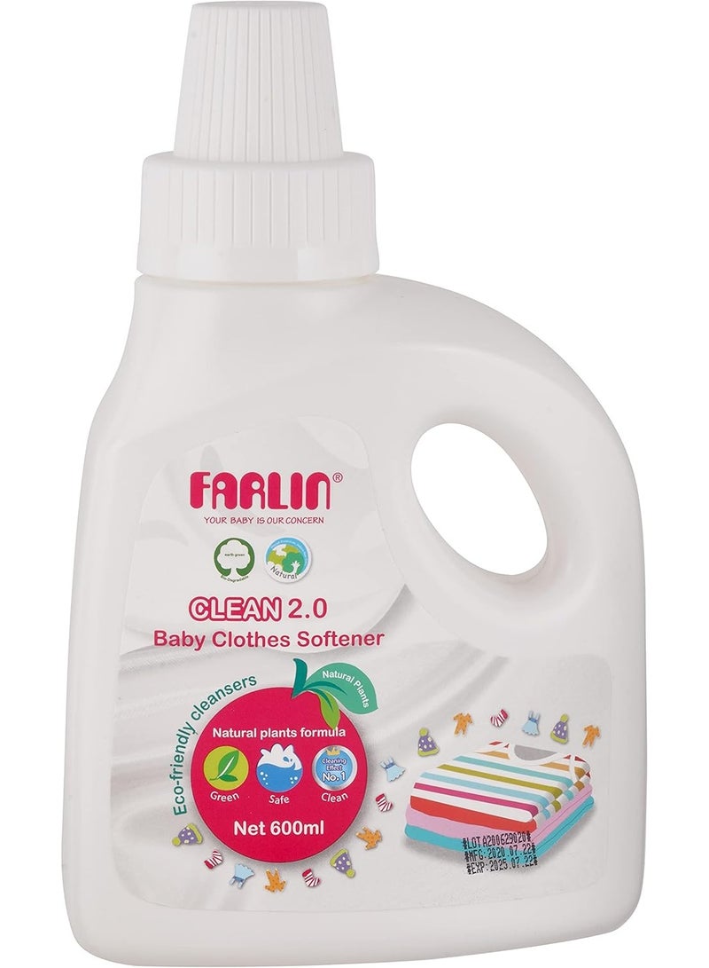 فارلين منعم ملابس الأطفال فارلين كلين 2.0، 600 مل، تركيبة نباتية طبيعية، عناية صديقة للبيئة بالأقمشة - Image 1