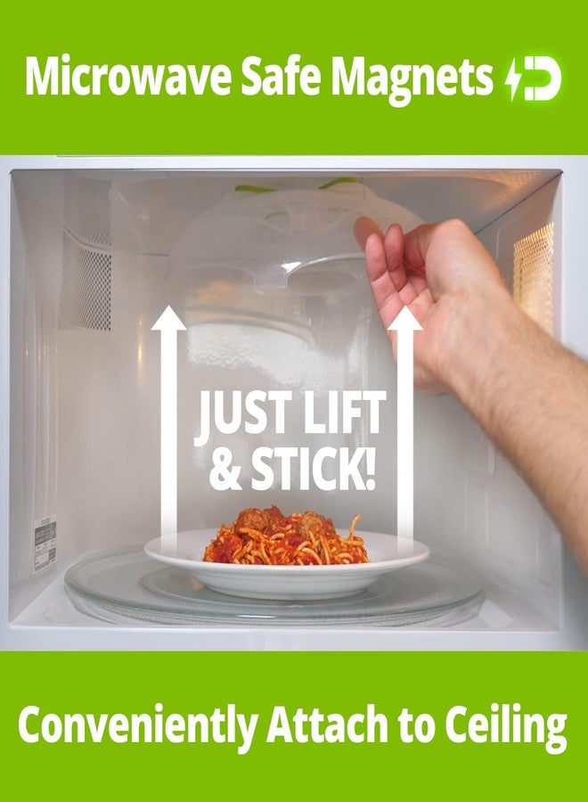 HOVER COVER Magnetic Microwave Cover for Food | Clear Microwave Splatter Cover | Microwave Plate Cover with Steam Vents | Food Grade Dish Cover | BPA-Free | Dishwasher Safe | Green - Image 5