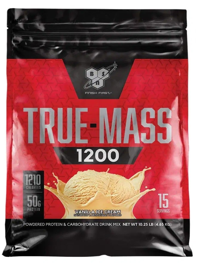 BSN True Mass Ultra Premium Super Mass Gainer Vanilla Ice Cream  10lb