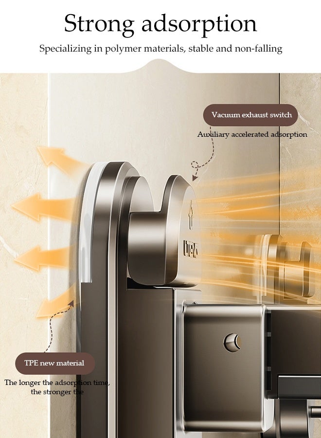 DUNISO Wall Mounted Suction Cup Kitchen Prep Station，Multi Functional Foldable Expandable Dish Rack，Easy Installation,Waterproof And Rust Proof,Sturdy And Durable，Removable，Suitable For Kitchen, Living Room, Bedroom，Bathroom - Image 3