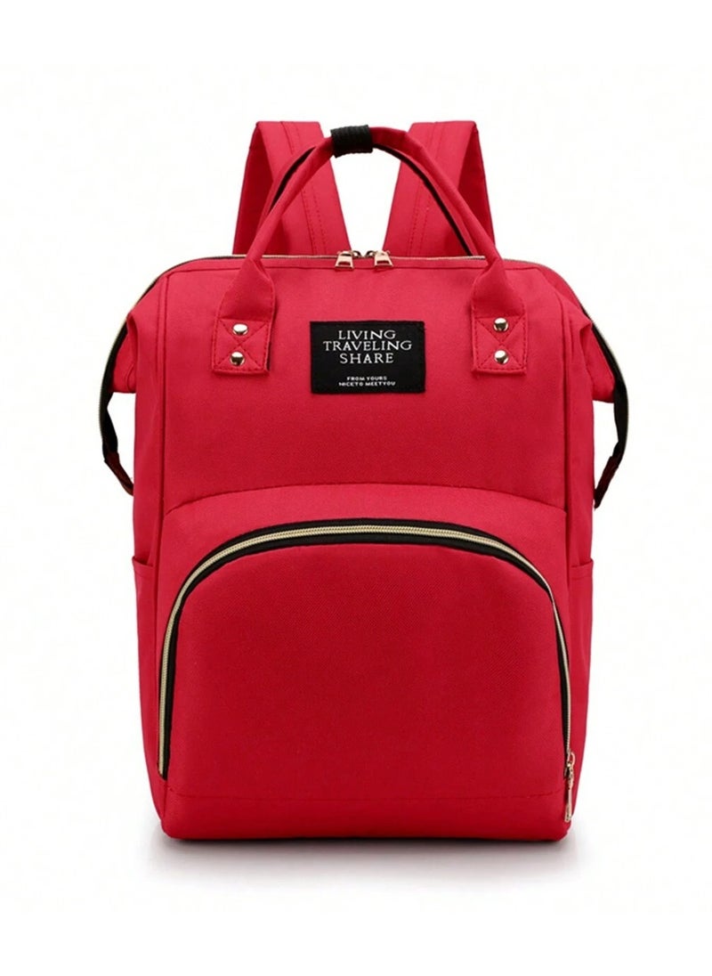 HALAMODO - Red Baby Diaper Bag Backpack, Waterproof Large Multifunction Backpack, Capacity Baby Bag for Boys and Girls - Image 1