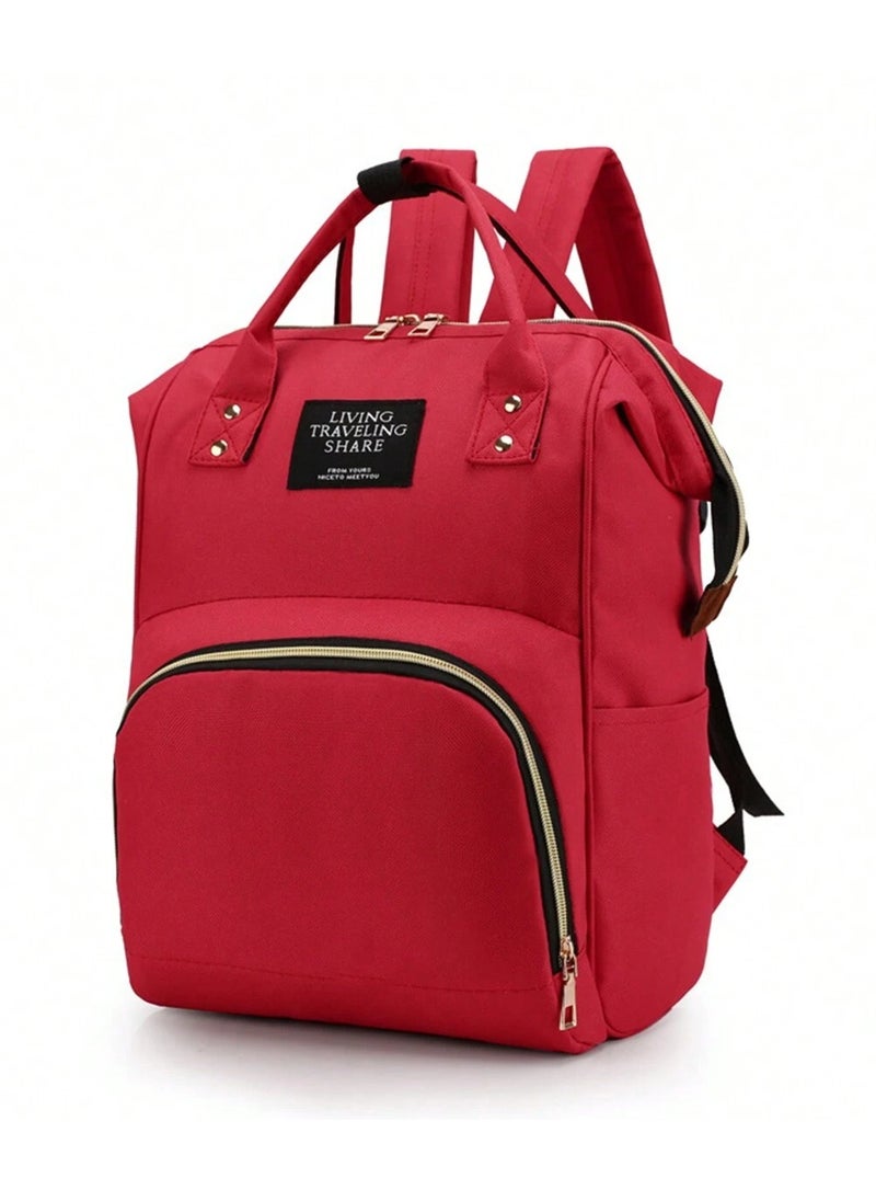 HALAMODO - Red Baby Diaper Bag Backpack, Waterproof Large Multifunction Backpack, Capacity Baby Bag for Boys and Girls - Image 1