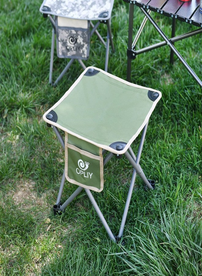 Opliy Camping Stool 2 Pack,13.5 Inch Portable Folding Stool for Outdoor Gardening and Beach Hiking Fishing,Foot Stool with Carry Bag (Green) - Image 2
