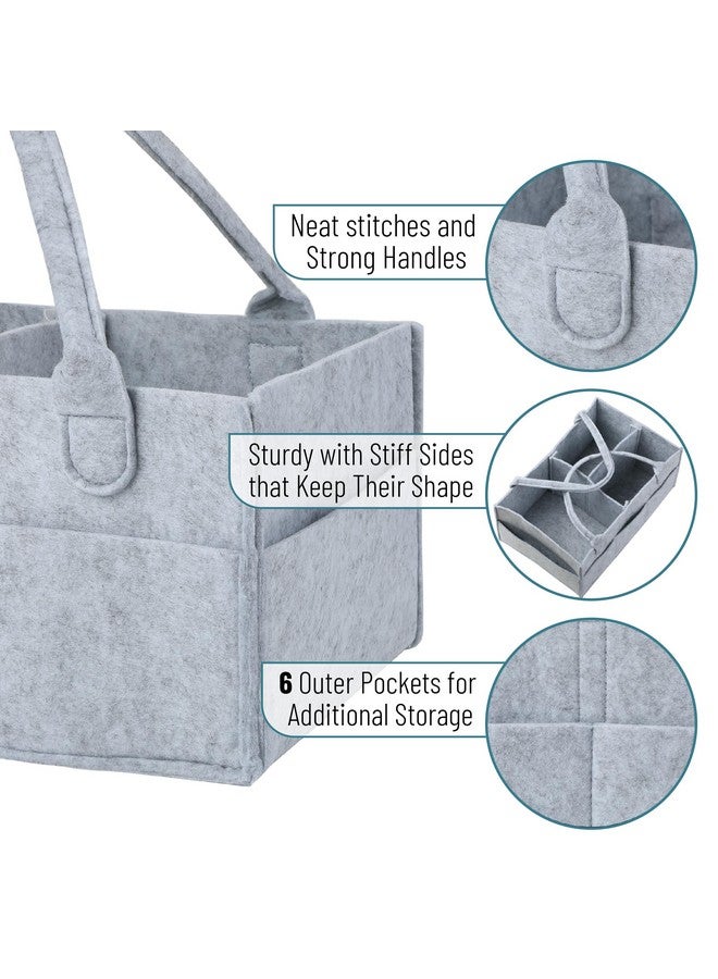 Mr. Pen Mr. Pen- Baby Diaper Caddy Organizer, Grey, Large, Diaper Organizer, Car Diaper Caddy, Baby Caddy Organizer, Portable Diaper Caddy, Diaper Organizer for Changing Table, Baby Organizer for Nursery  - Image 2