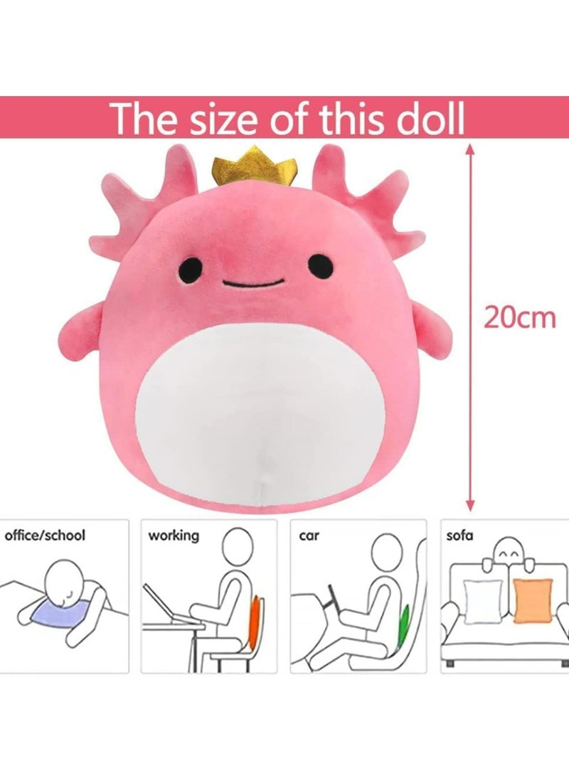 CMGTYYD Plush Toy, 7.87 Inch Pink Axolotl Stuffed Animals Cute Axolotl Plush Pillow, Stuffed Animal, Axolotl Gift for Girls Boys, Soft Stuffed Animal Plush Toy for Girls and Boys Age 3-12 - Image 3