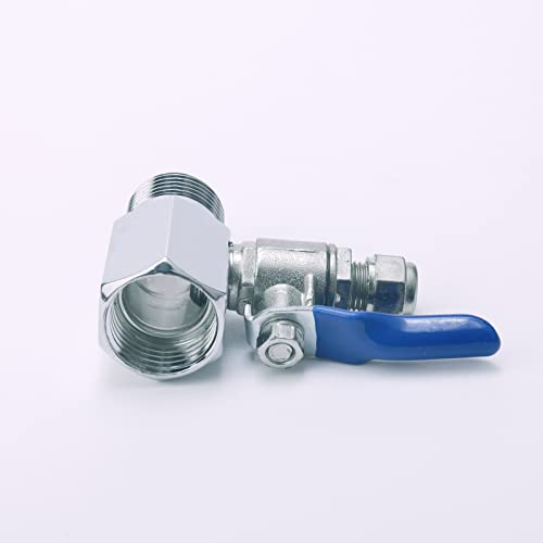 JIUWU RO Feed Water Adapter PT 1/2-Inch(3/4'') to 1/4-Inch Ball Valve Faucet Tap Feed Reverse Osmosis - Image 5