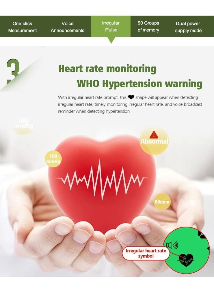 Blood Pressure Monitor Basic Upper Arm Starp with LCD Digital Display Blood Pressure Monitor - Image 4