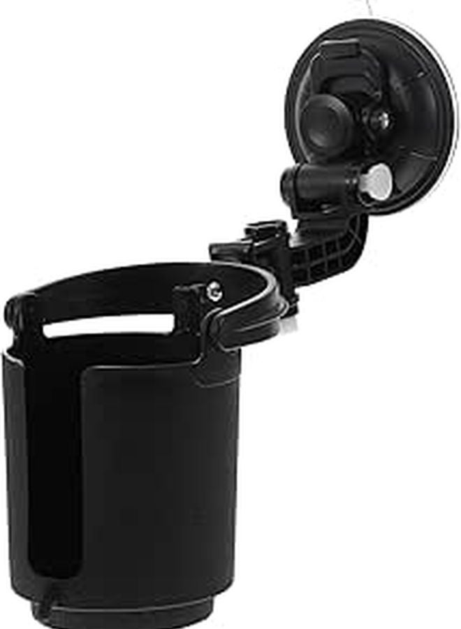 Universal Car Cup Holder Water Bottle Stand Suction Mount Black for Travel Automotive Interior - Image 1