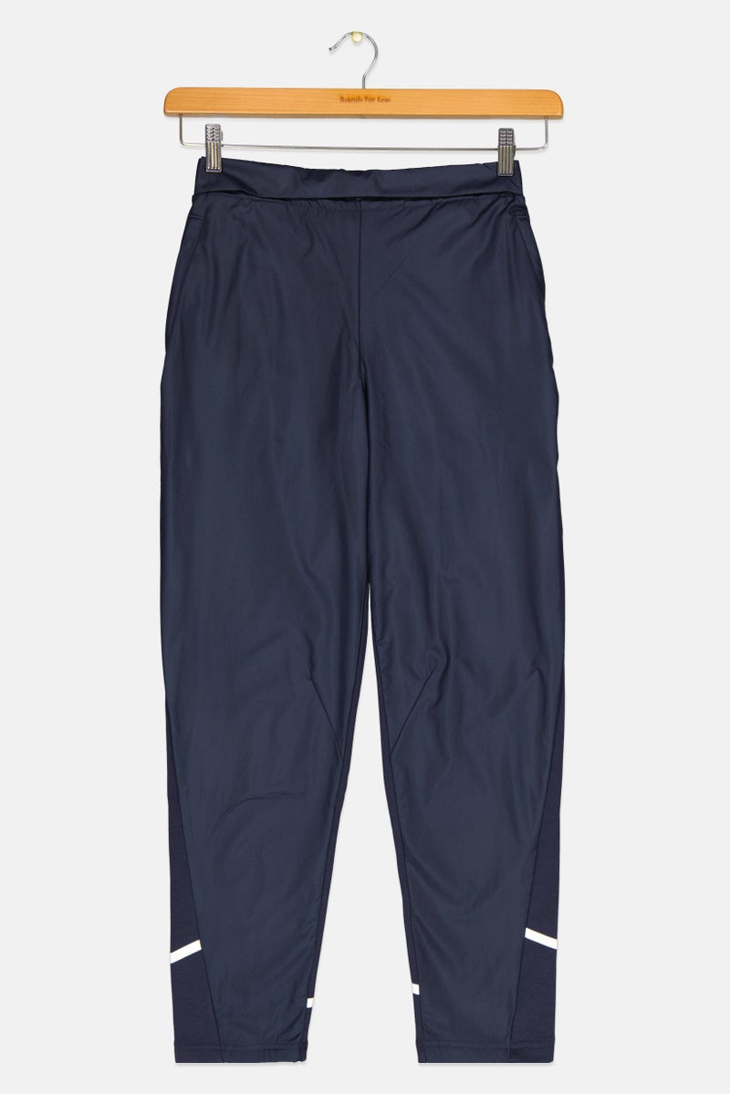 Adidas سروال تدريب ضيق للأطفال الأولاد، أزرق داكن - Image 1