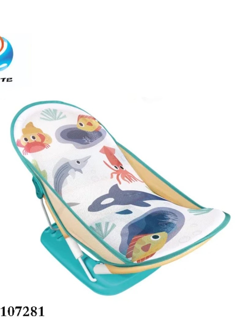 Colorful Infant Bathing Device Adjustable Newborn Bathing Chair Foldable Baby Bath Chair - Image 2