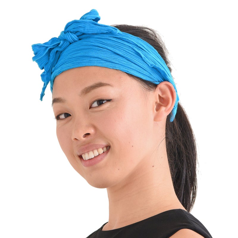 CHARM Womens Pirate Headband Headwrap Turban Head Scarf Accessories Mens Festival Boho Hair Band Turquoise