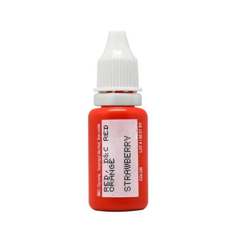 BIOTOUCH Micropigment STRAWBERRY Pigment Color Permanent Eyebrow Makeup Microblading Eyebrow Shading Micropigmentation Cosmetic Tattoo Ink Lip Eyeliner Ombre Feathering Hair Stroke LARGE Bottle 15ml - Image 5