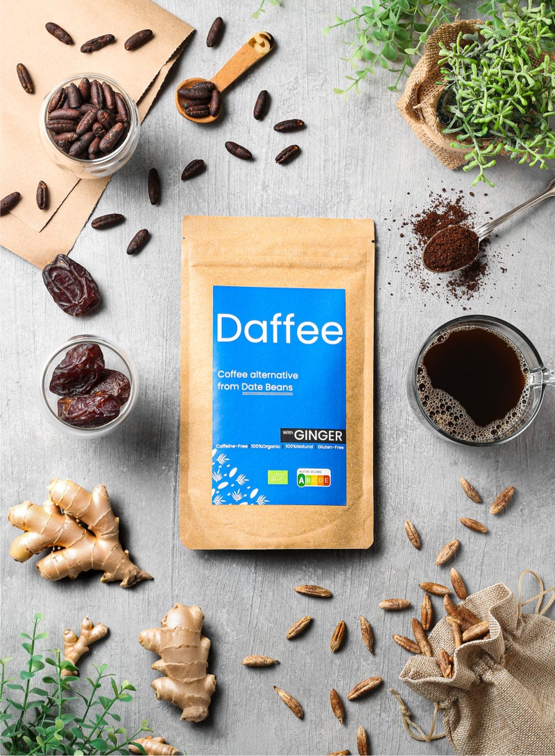 Daffee Decaf Coffee Alternative Made from Organic Date Beans with Natural Ginger -250g - Image 2
