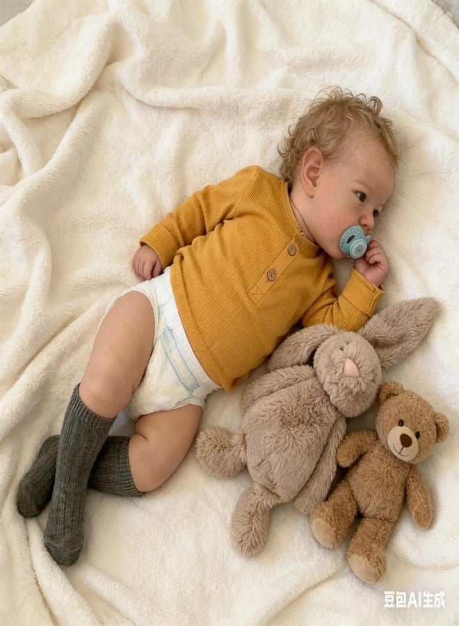 Zero Pam Lifelike Reborn Baby Dolls Boy 20 inch Realistic Baby Doll Soft Silicone Vinyl Full Body Real Looking Reborn Doll Eyes Open wiht Hair for Kids Aged 3+with Bottle & Pacifier (Classic) - Image 5