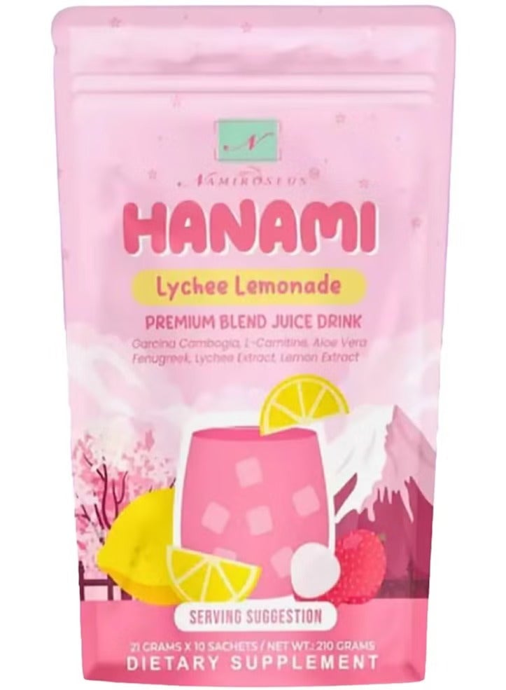 NAMIROSEUS Namirosius Hanami Luxury Lychee & Lemonade Drink, 10 pieces