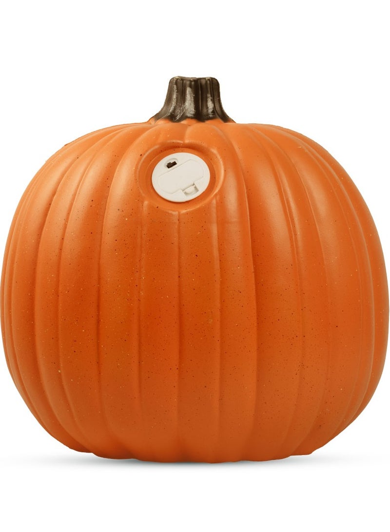 MAD TOYS Creepy 11.6-Inch Giant Light-Up Pumpkin Centrepiece Halloween Decoration with Red Light Bulb for Trick-or-Treat Props, Theme Party, Haunted House Decor - Image 2