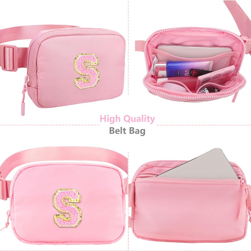 Luchike Belt Bag for Girls Birthday Gifts - Girls Fanny Pack Crossbody Bag Gifts for Daughter Sister Friends Teen with Initia Keychain Necklace A - Image 3