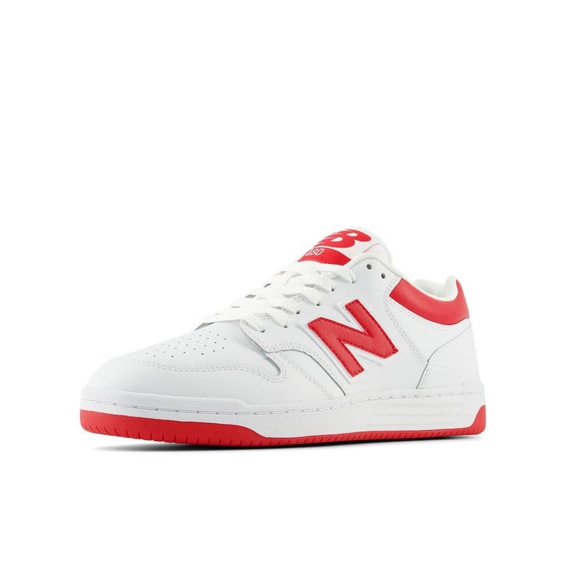 New Balance Mens 480 V1 Sneaker WhiteTeam Red 75