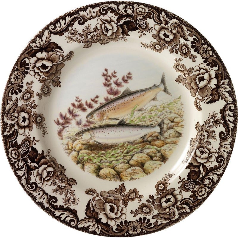 Spode Woodland Salmon Salad Plate