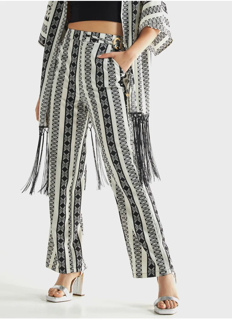 فاف Printed High Waist Pants