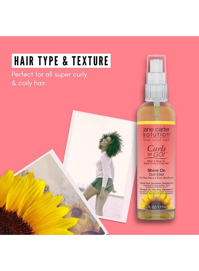 Jane Carter Solution Curls To Go Shine On Curl Elixir (6Oz) Nourishing Reduce Frizz - Image 4