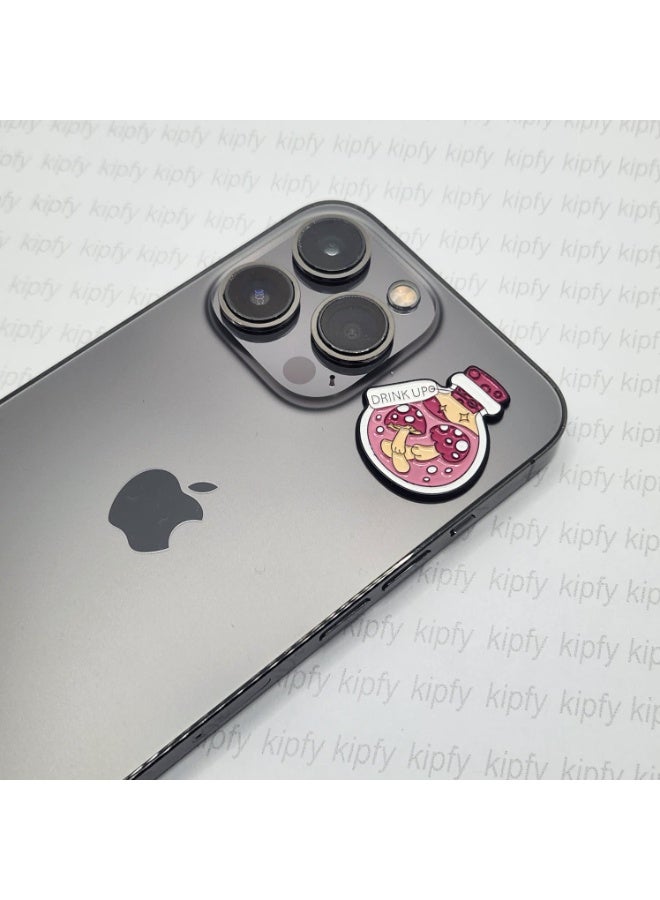 Kipfy Drink Up Mushroom Potion Bottle Metal Sticker for Car, Laptop, Water Bottle, Mobile Phone & Notebook | Self-Adhesive - Image 3