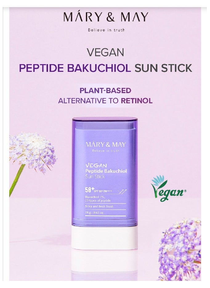 MARY & MAY [Mary&May] Vegan Peptide Bakuchiol Sun Stick SPF50+ PA++++  - Image 2