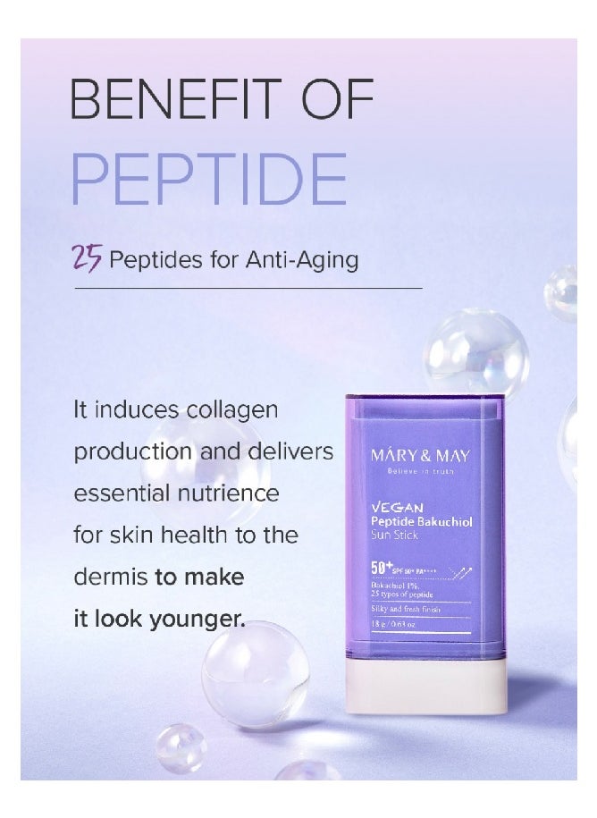 MARY & MAY [Mary&May] Vegan Peptide Bakuchiol Sun Stick SPF50+ PA++++  - Image 4
