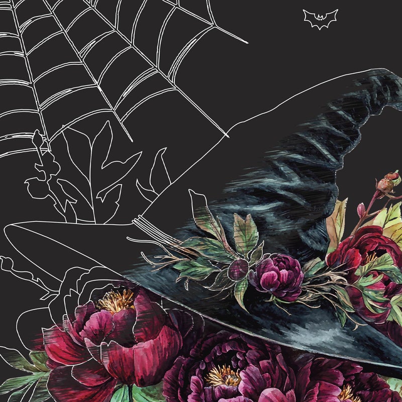 Brea Reese: Scratch Art Paper Pad - Witching Hour - 6 Designs, Guided Art, Metallic Accents, Stylus & Brush, Perforated 9x12 Pages, DIY Adult Craft - Image 5