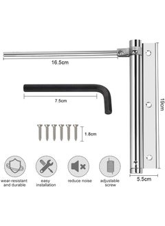 Drofail Drofail Door Closer Door Closers to Convert Hinged Doors Alloy Automatic Fire Rated Door Closer SelfClosing Use to Wooden DoorMetal DoorSecurity Door Steel  - Image 3