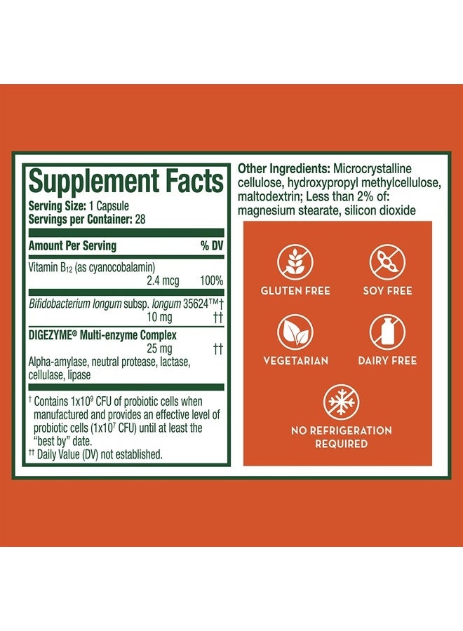 Align تخفيف الانتفاخ بالبروبيوتيك + هضم الطعام، بروبيوتيك للنساء والرجال، العلامة التجارية الموصى بها من قبل الأطباء رقم 1، تعزز الصحة الهضمية وتساعد في دعم عملية التمثيل الغذائي للطعام، 28 كبسولة - Image 2