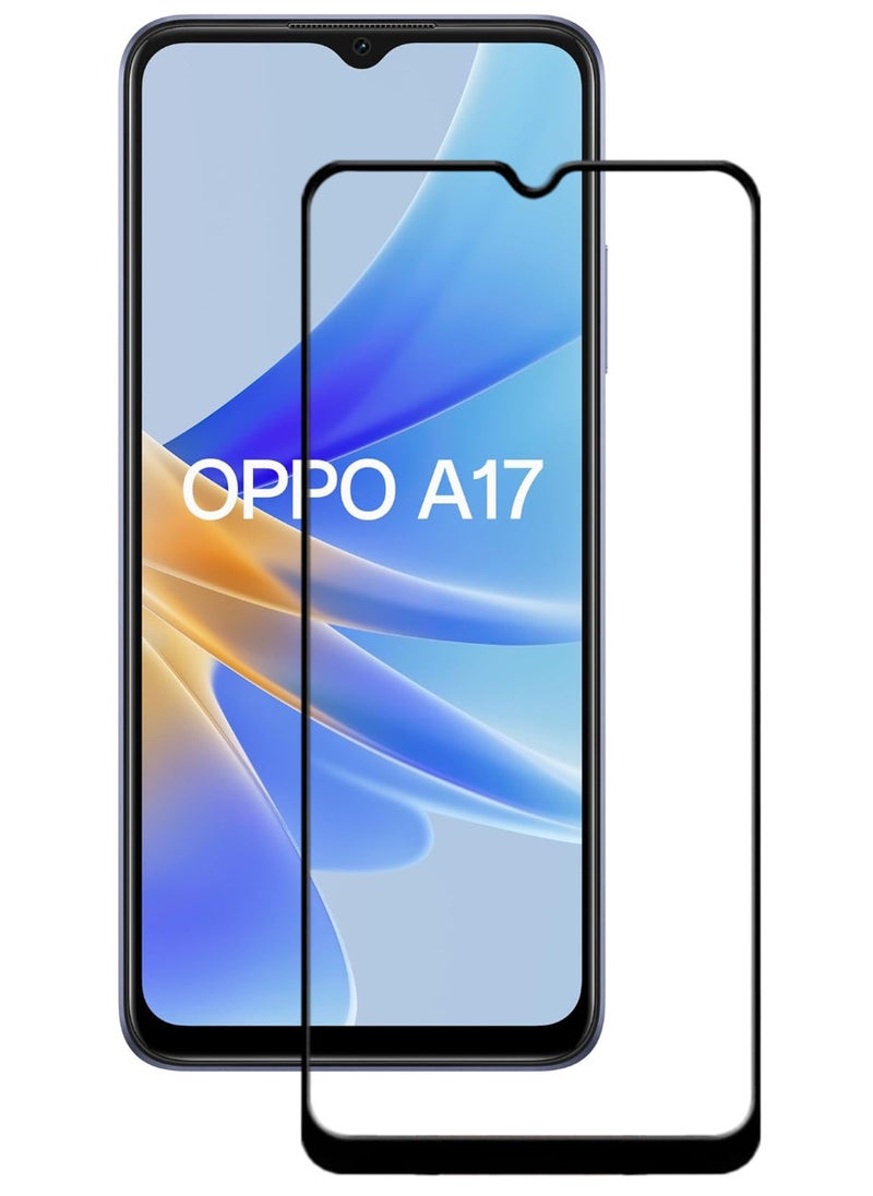ACLIX Antistatic ESD Dustproof Premium Quality High Definition Tempered Glass Screen Protector Designed For Oppo A17 - Image 1