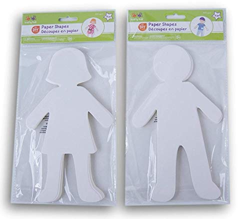 Teaching Tree Paper People (Boy, Girl) Shapes - 30 Count - Image 1