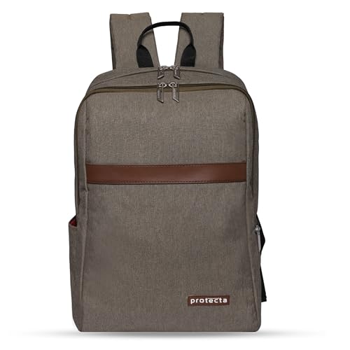 Protecta Delight Ideal for Office Backpack with 15.6 Inch Laptop Compartment & Outer Pocket for Men & Women - Brown - Image 1