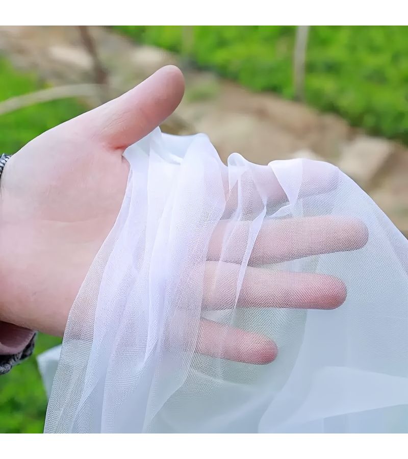 شبكة حشرات زراعية متعددة الوظائف مقاس 78.74 × 157.48 بوصة، شبكة دفيئة معززة للخضروات وأشجار الفاكهة، للتحكم في الطيور والآفات، من مادة PVC متينة، لا تحتاج إلى كهرباء، ملحق شبكي للحديقة. - Image 2
