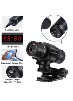 General Bicycle Helmet Camera 1080P HD Sports Camera Mountain Motorcycle Waterproof Mini DV Camera F9 120°A+ Motorcycle Wide Angle Car Video Recorder (0G)  - Image 4