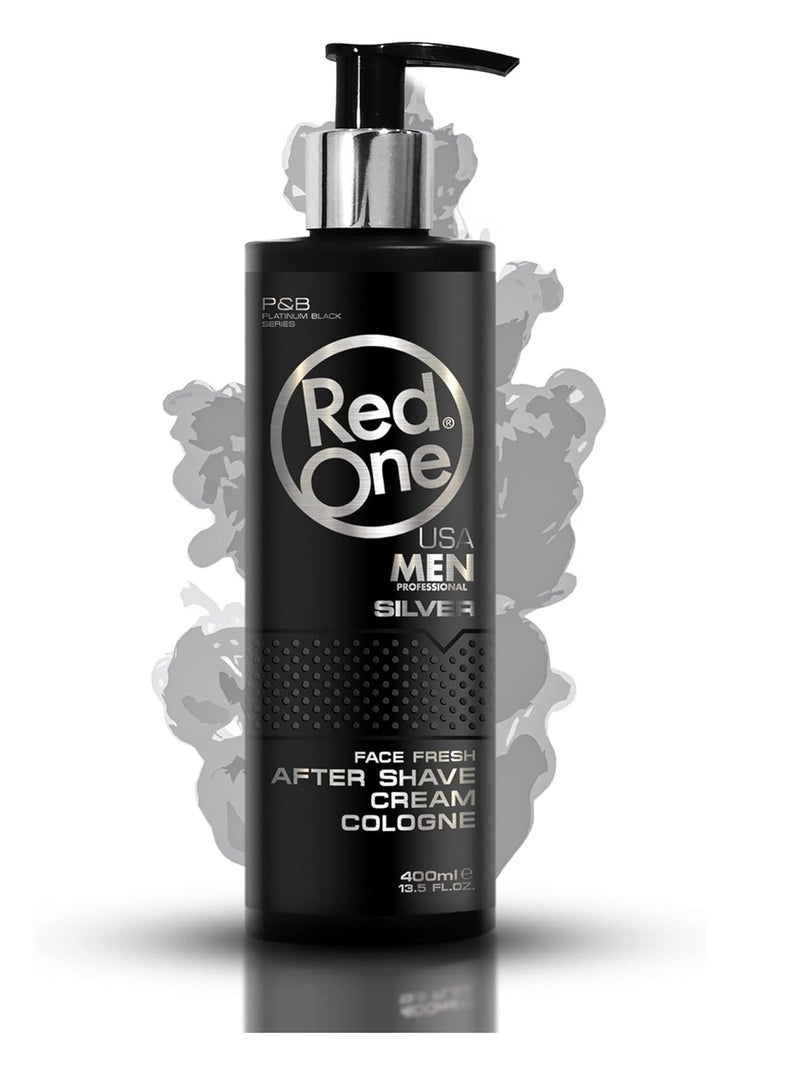 RedOne After Shave Cream Cologne Silver – 400ml – Soothing & Refreshing Post-Shave Care - Image 3