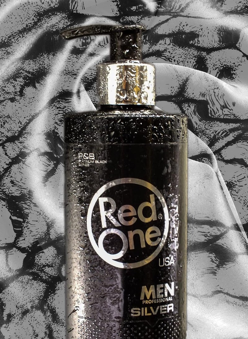 RedOne After Shave Cream Cologne Silver – 400ml – Soothing & Refreshing Post-Shave Care - Image 4