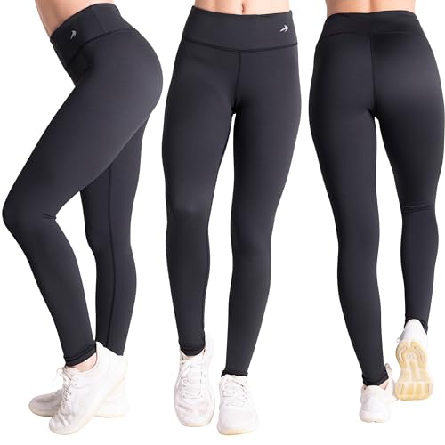 CompressionZ Women's Compression Leggings High Waisted Performance Shaping Gym, Pilates, Travel, Yoga, Workout Pants Black XX-Large - Image 2