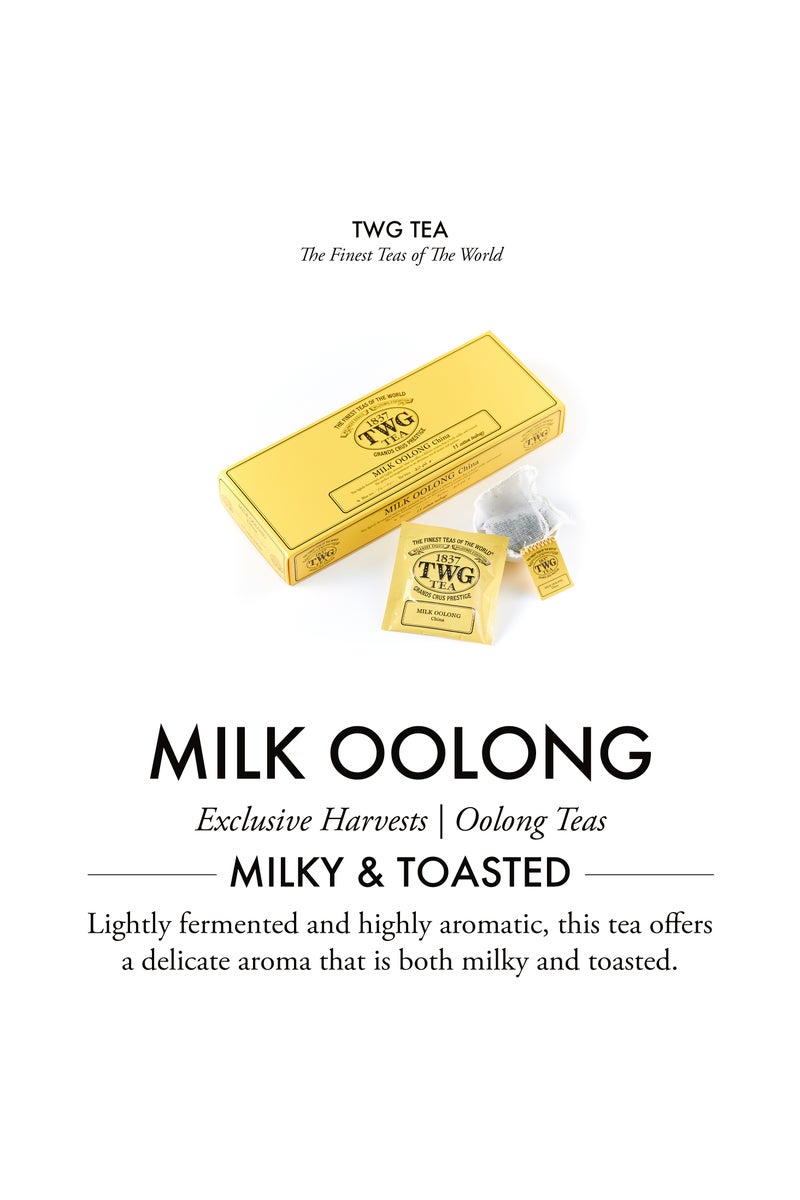 TWG Tea Milk Oolong | Oolong Tea | Milky & Toasted | 15 Hand Sewn Cotton Teabags | Gift Set - Image 3