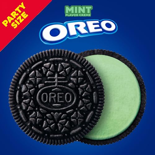 OREO Mint Creme Chocolate Sandwich Cookies, Party Size, 24.95 oz - Image 2