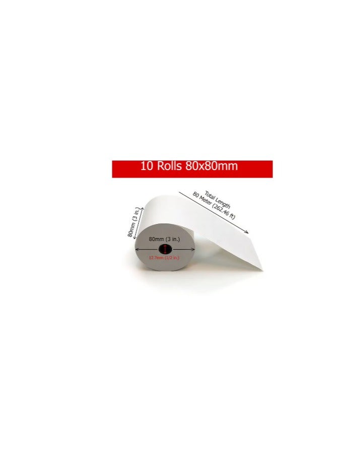10 Piece POS Receipt Thermal Paper 80x80mm Size - Image 4
