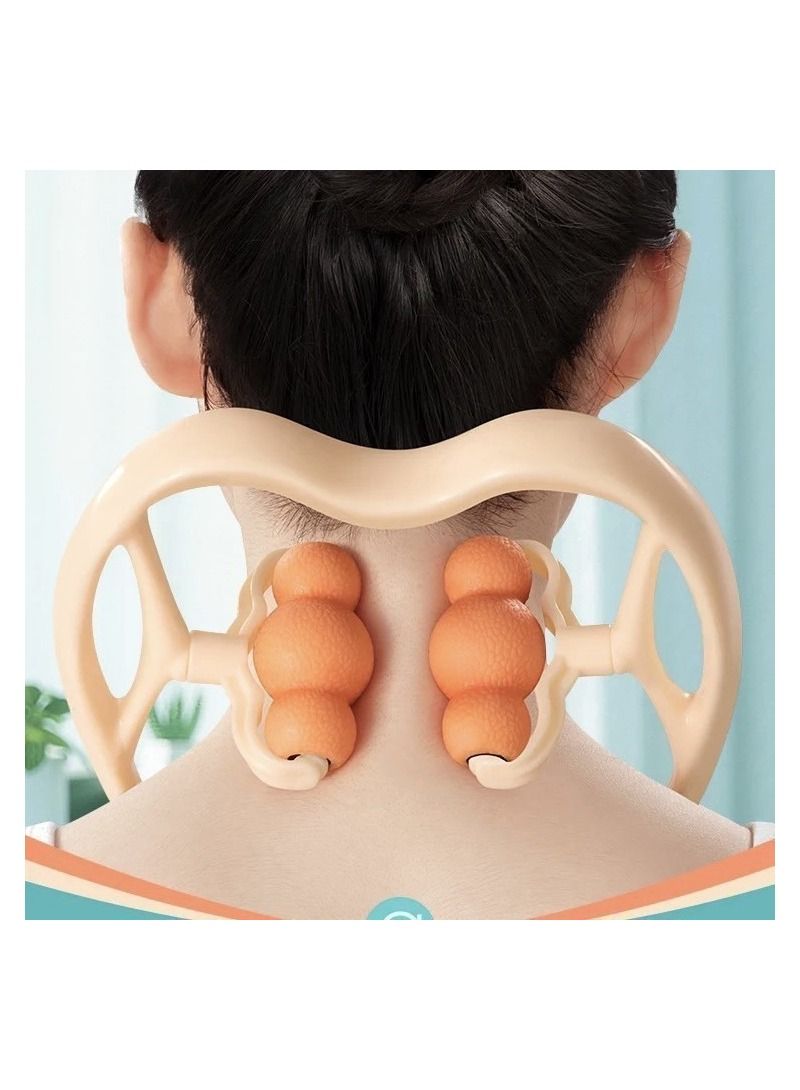 Royee 6 Ball Roller Neck Massagers  For Cervical Neck Shoulder Arms Leg Calf Thigh & Back Waist Pain Relief  - Image 1