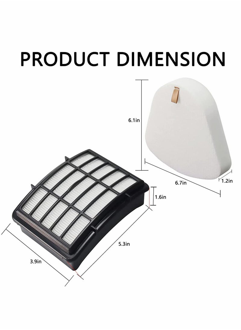 Y&D - Filters, Felt Compatible with Shark Navigator Lift-AwayNV350/NV352/NV355/NV356/NV357/UV440 2 HEPA + 4 Foam - Image 1